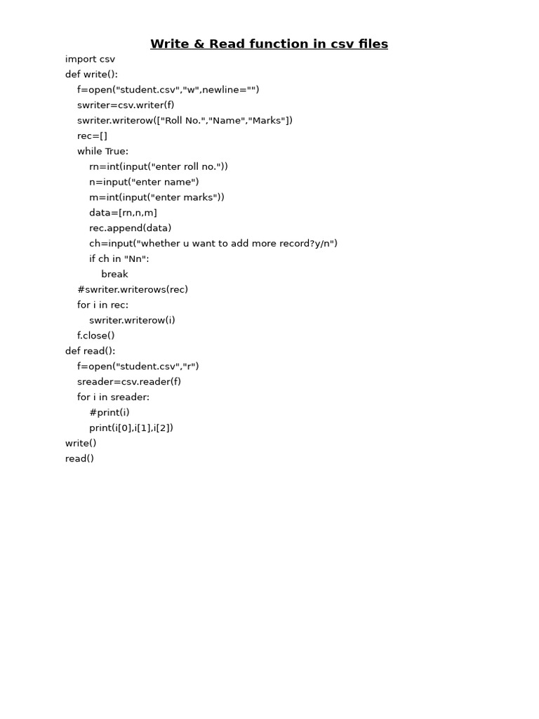 12(22-1)FH(CSV Write & Read Fun.) | PDF