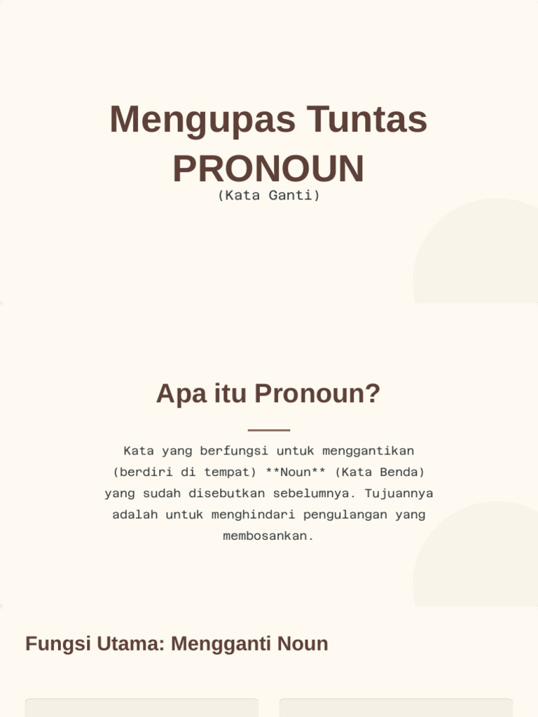 Panduan Lengkap tentang Pronoun | PDF