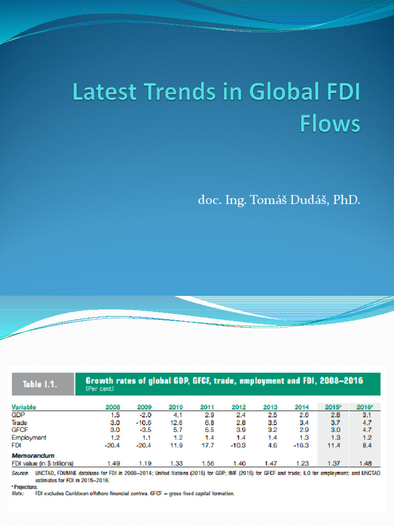 3 - The Latest Trends in Global FDI Flows 2019 | PDF | Foreign Direct ...