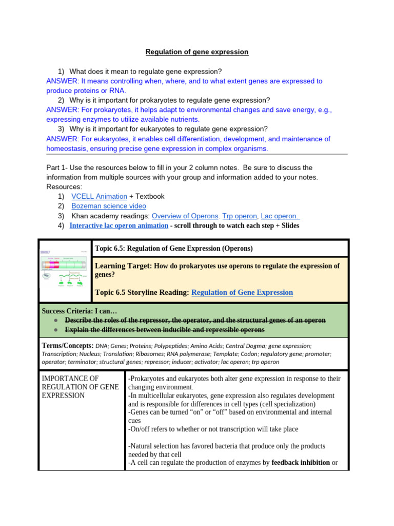 Operons (1) | PDF | Operon | Repressor
