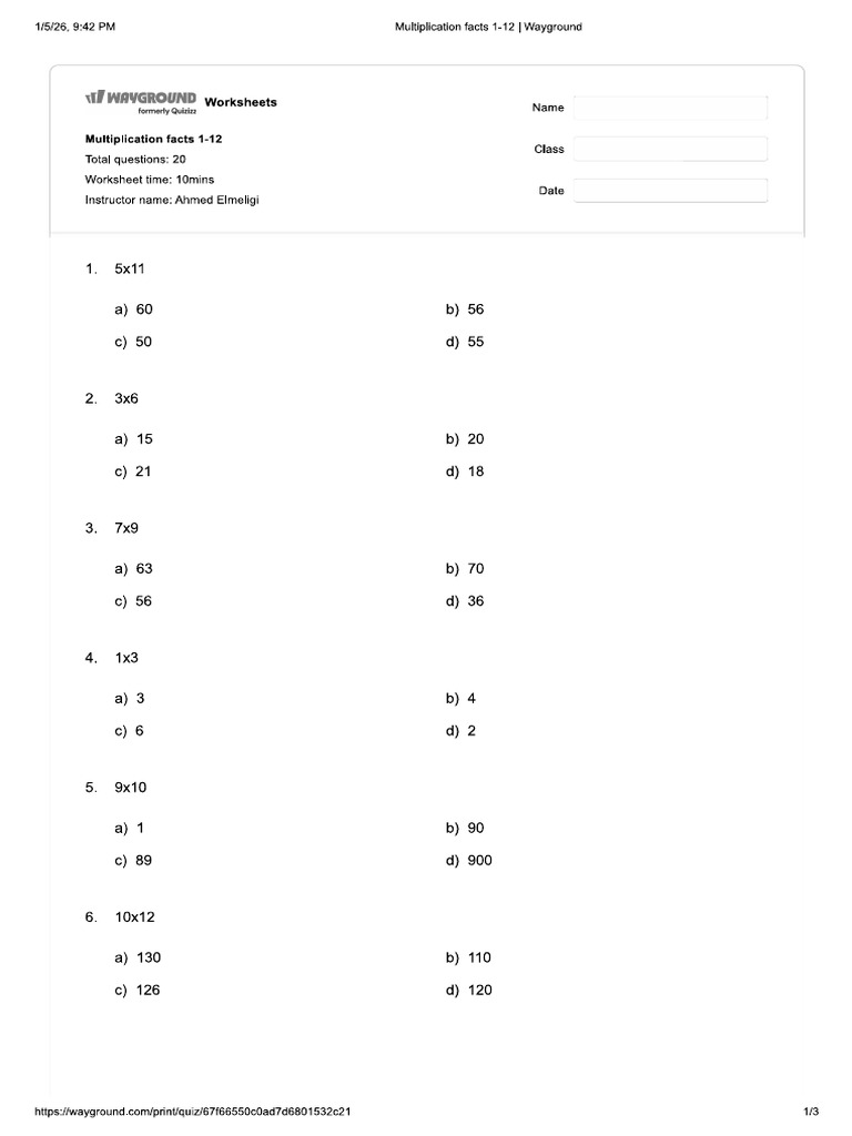 Multiplication | PDF