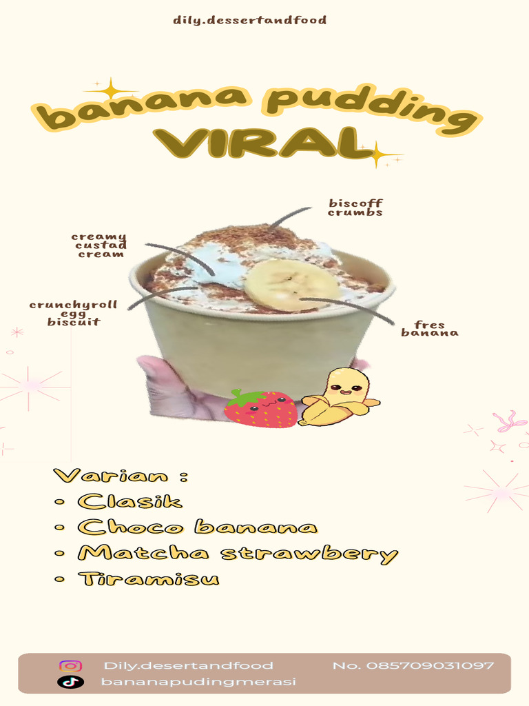Banana Pudding Variants and Recipe | PDF