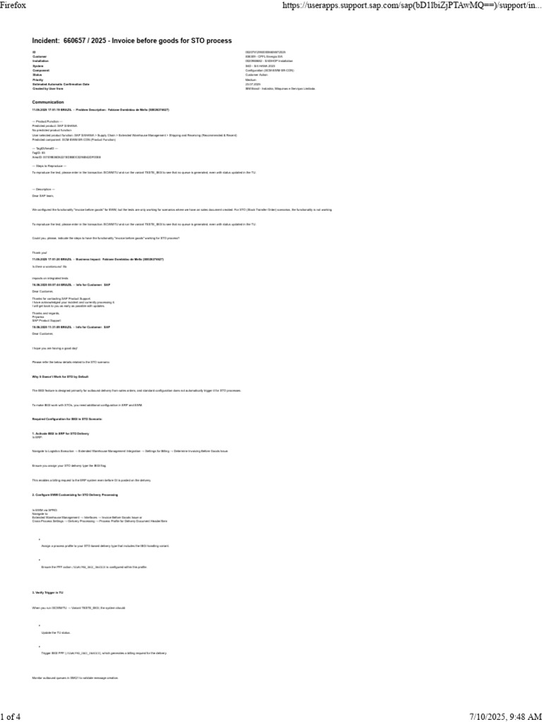 STO Invoice Before Goods Issue Setup Guide | PDF | Software Engineering ...