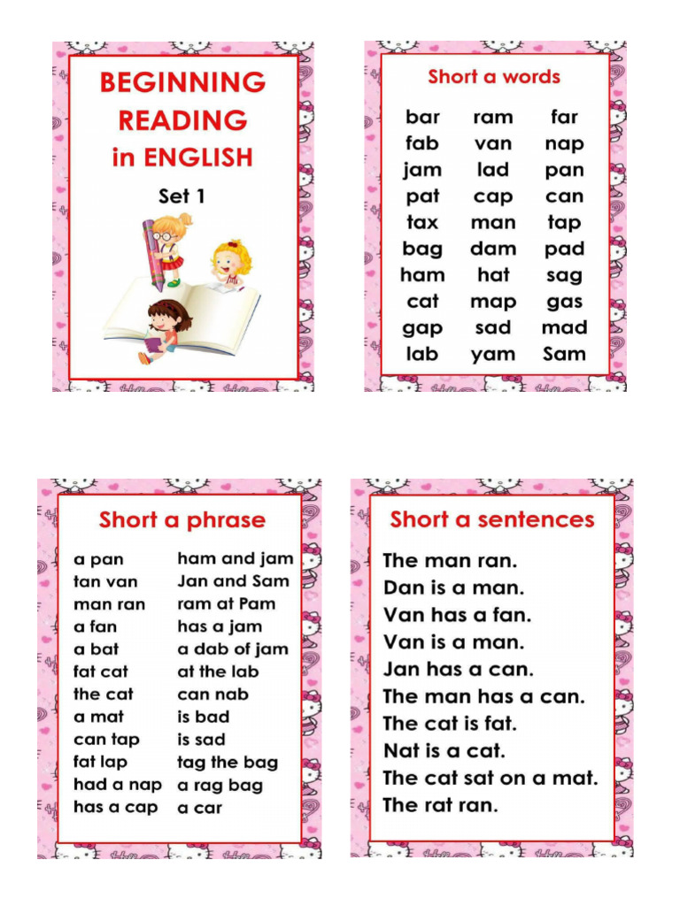Beginning Reading English | PDF