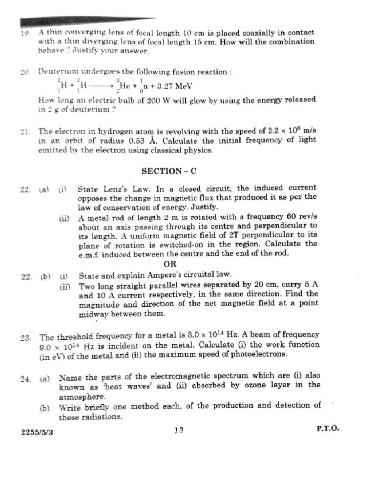 Sample Paper 3 | PDF