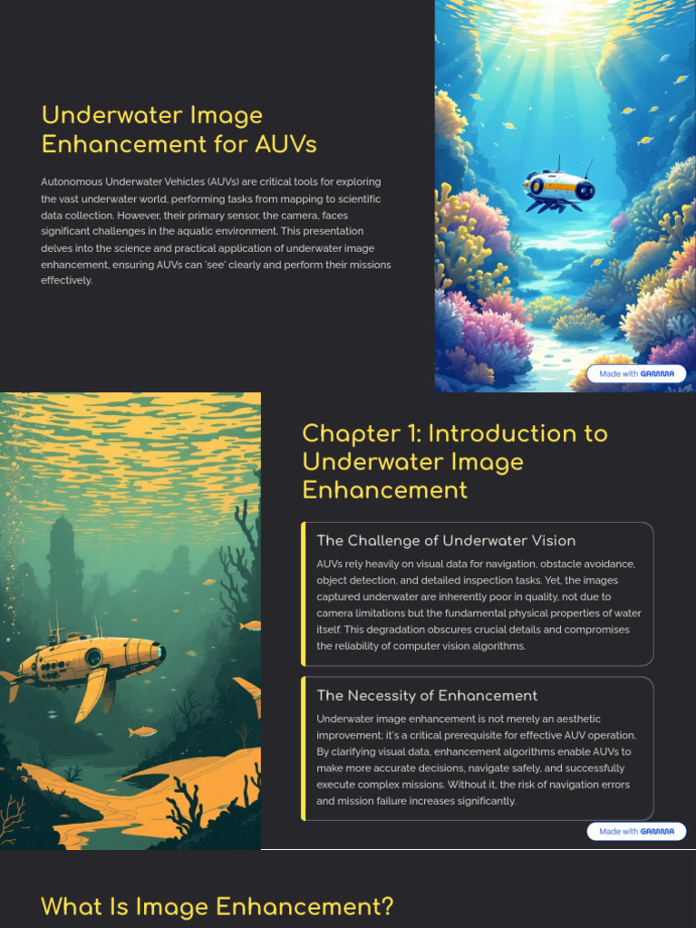 Underwater Image Enhancement For AUVs | PDF