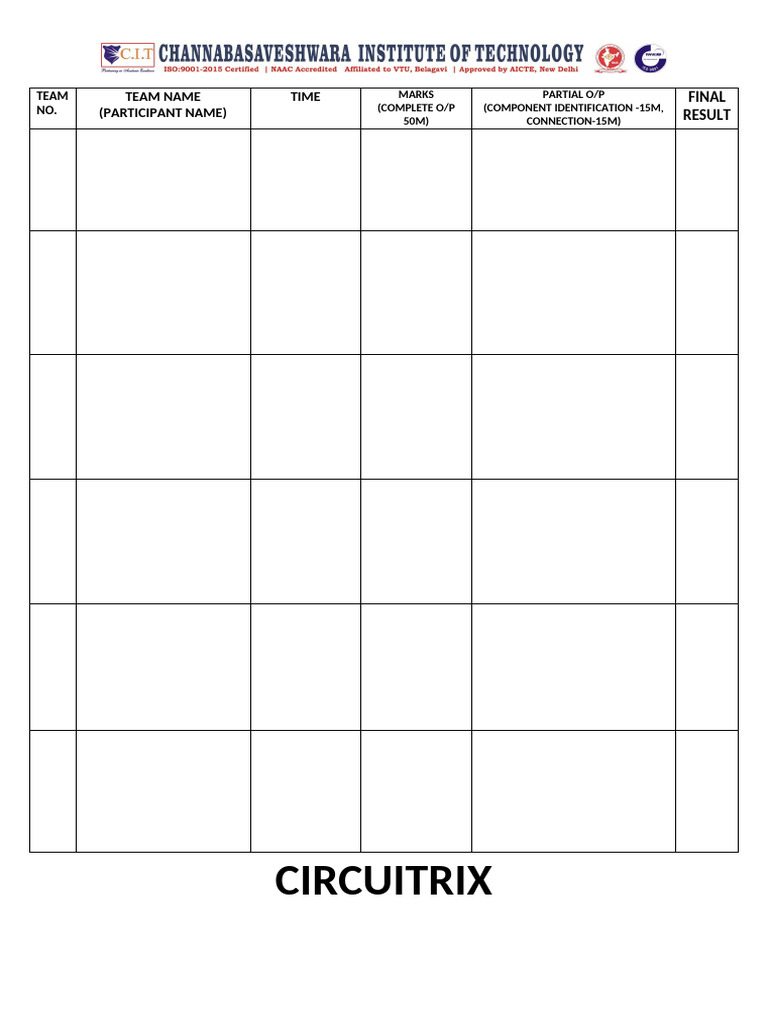 Circuitrix Team Performance Results | PDF