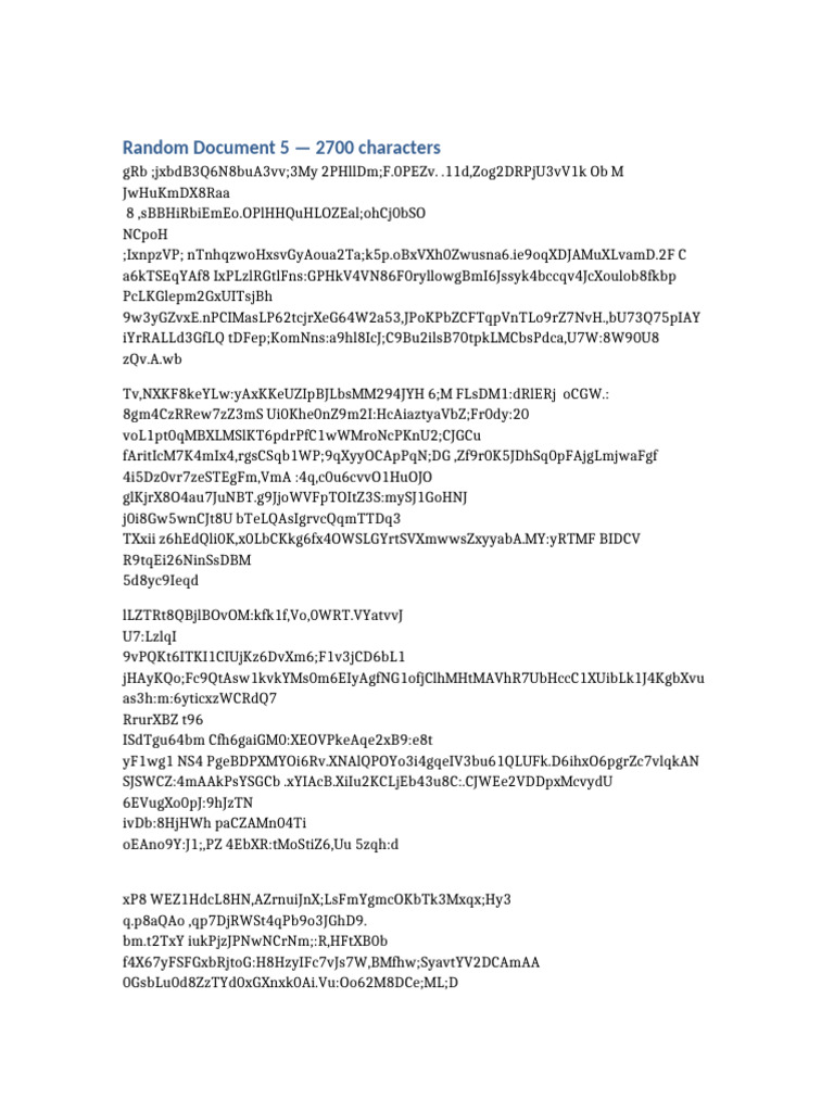 Random Document 5 Analysis | PDF