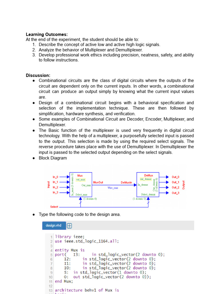 Multiplexer and Demultiplexer | PDF | Computing | Computer Engineering