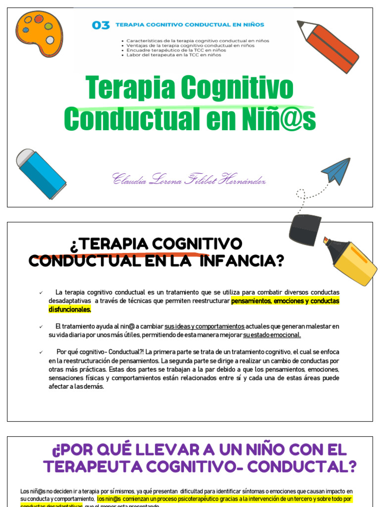 Terapia Cognitivo Conductual en Niños | PDF | Terapia de conducta ...
