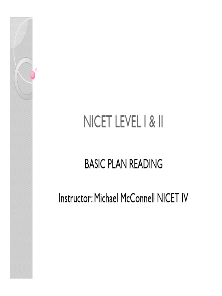 NICET Level I & II Plan Reading Guide | PDF | Slope