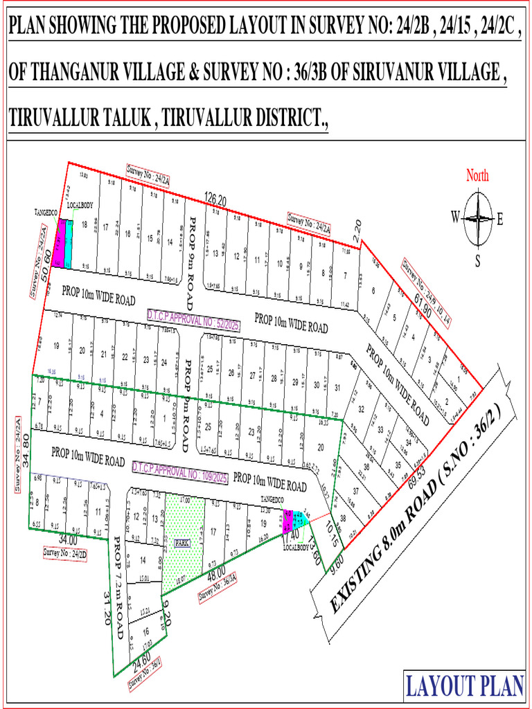 r p Lokesh Thanganur Combined Layout Plan | PDF