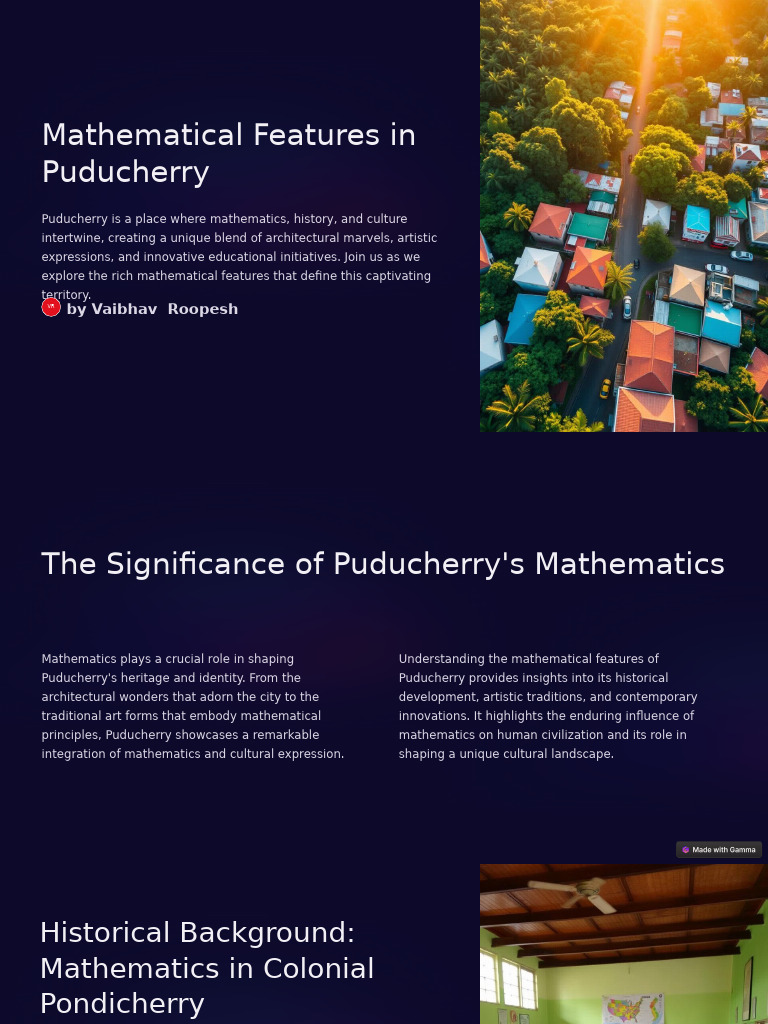 Mathematical Features in Puducherry | PDF | Mathematics | Geometry