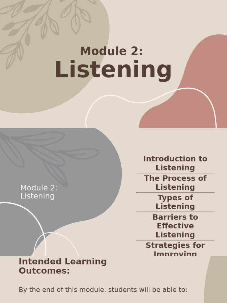 Mastering Effective Listening Skills | PDF | Nonverbal Communication ...