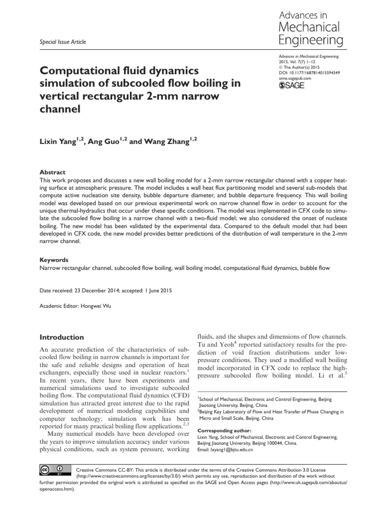 CFD Model for Subcooled Flow Boiling | PDF