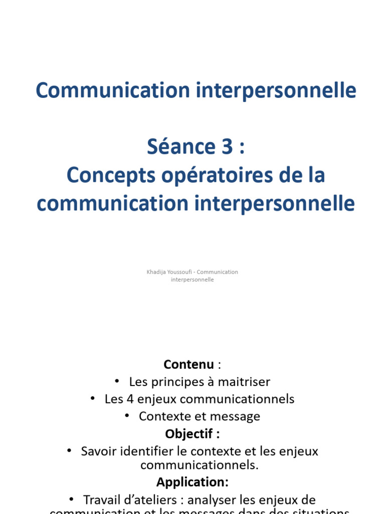 Principes de communication interpersonnelle | PDF | Communication humaine