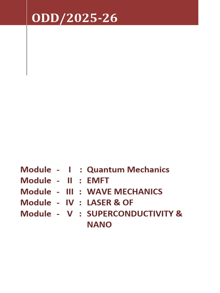 Engineering Physics Assignments 2025-26 | PDF | Waves | Schrödinger ...