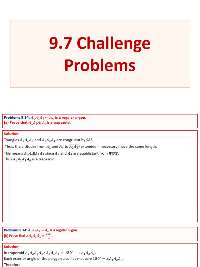 Geometry Problems on Regular Polygons | PDF | Area | Triangle