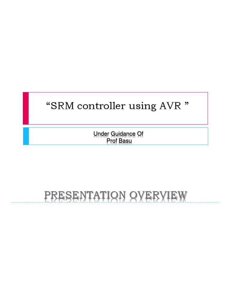 SRM Controller with AVR Overview | PDF