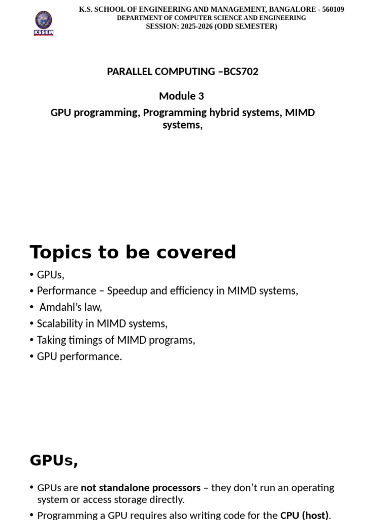 BCS702 Module 3 | PDF | Central Processing Unit | Thread (Computing)