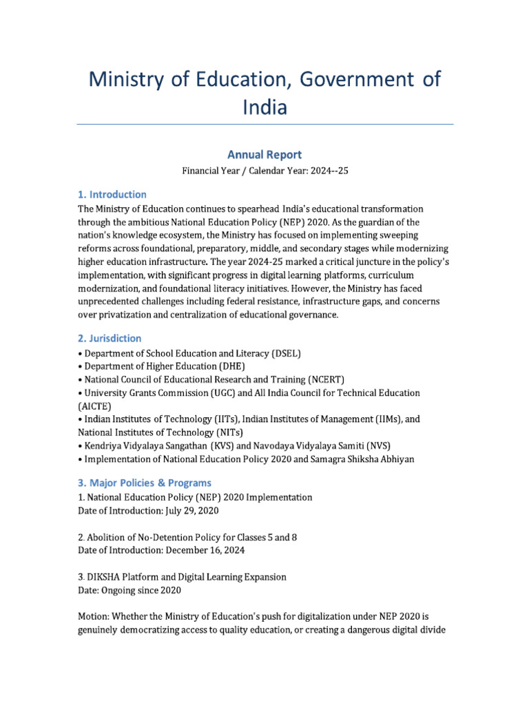 Ministry Reports Iiituna | PDF