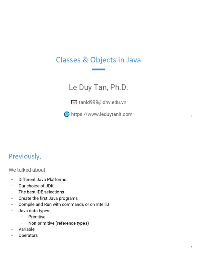 Java Classes and Objects Explained | PDF | Class (Computer Programming ...