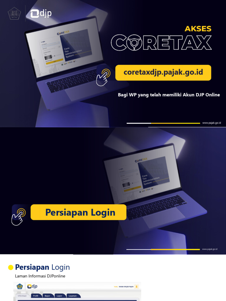 Panduan Login dan Reset Password Coretax | PDF