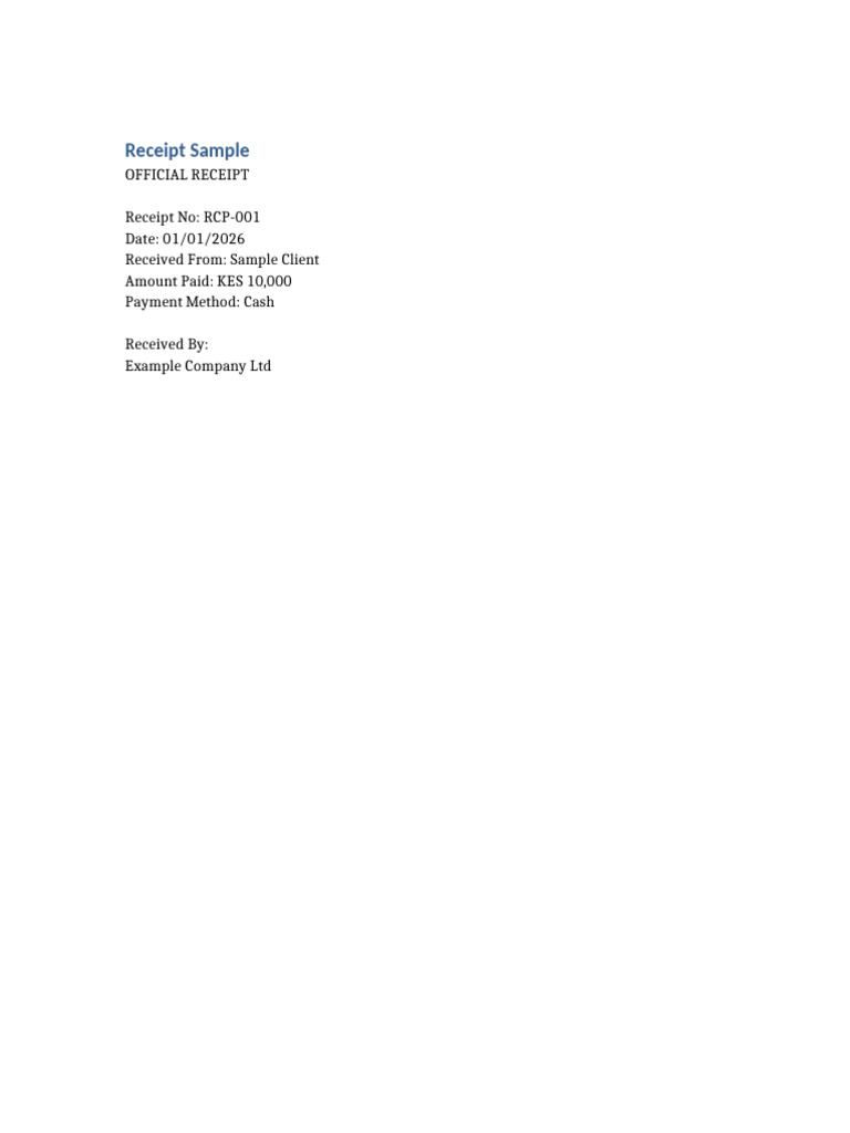 Receipt Sample | PDF