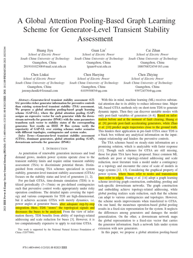 A Global Attention Pooling-Based Graph Learning Scheme For Generator ...
