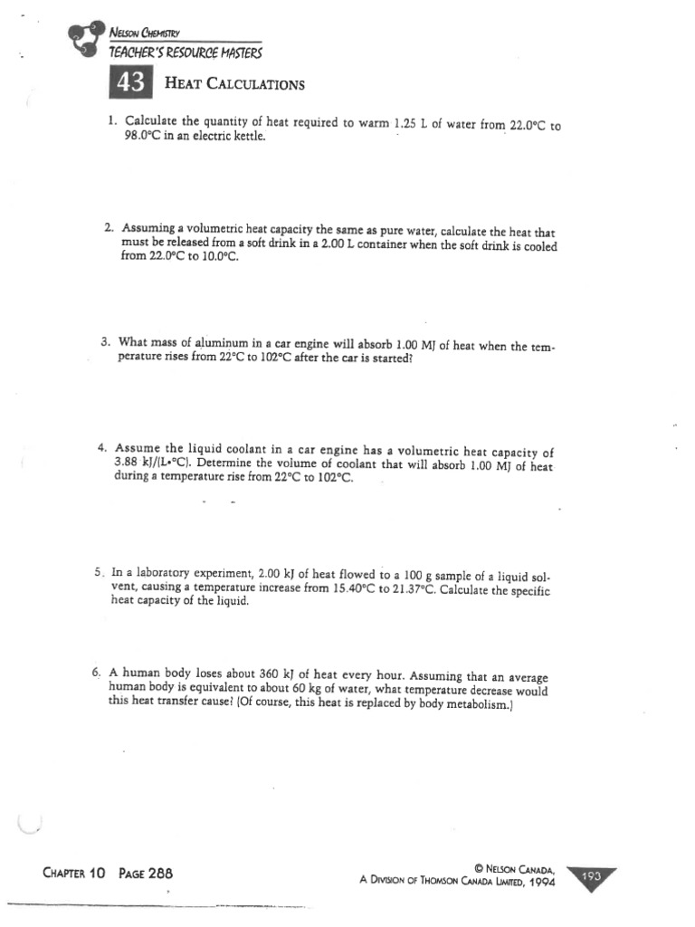 Chem 30 Homework Booklet | PDF