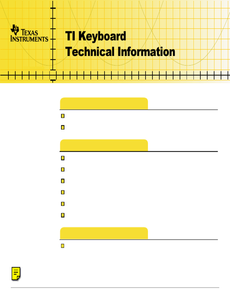 TI Keyboard Technical Overview Guide | PDF | Computer Keyboard | Computing