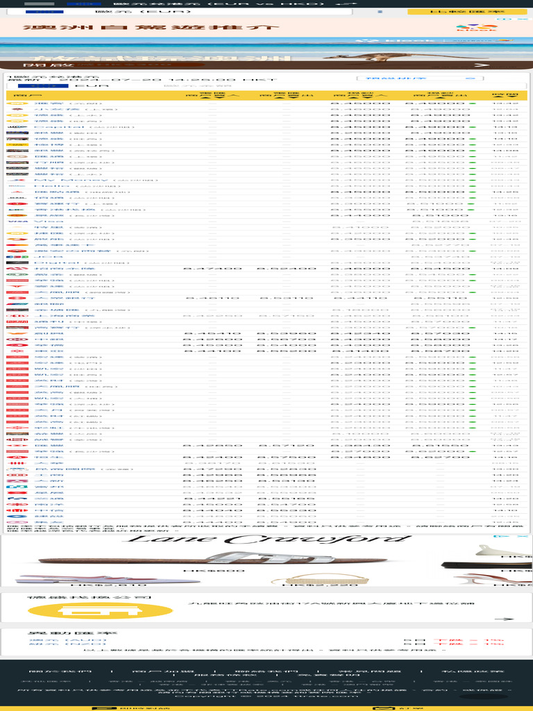 歐元兌港元(Eur vs Hkd) - Ttrate.com香港香港各找換店及銀行最新外幣匯率| PDF