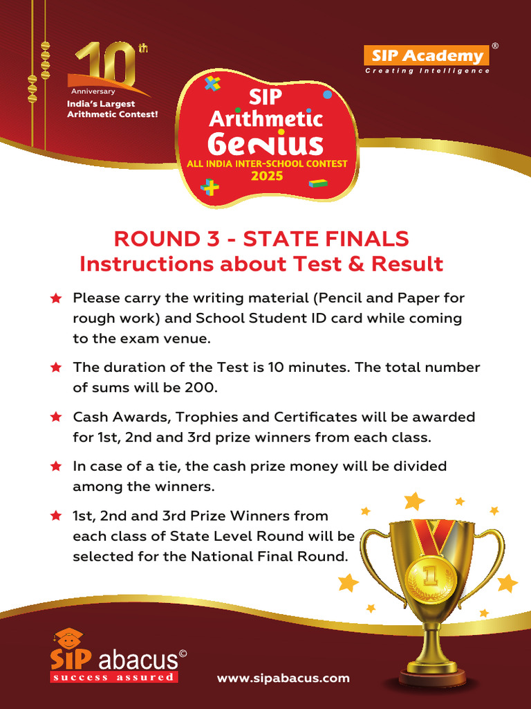 AGC State Finals Guidelines | PDF