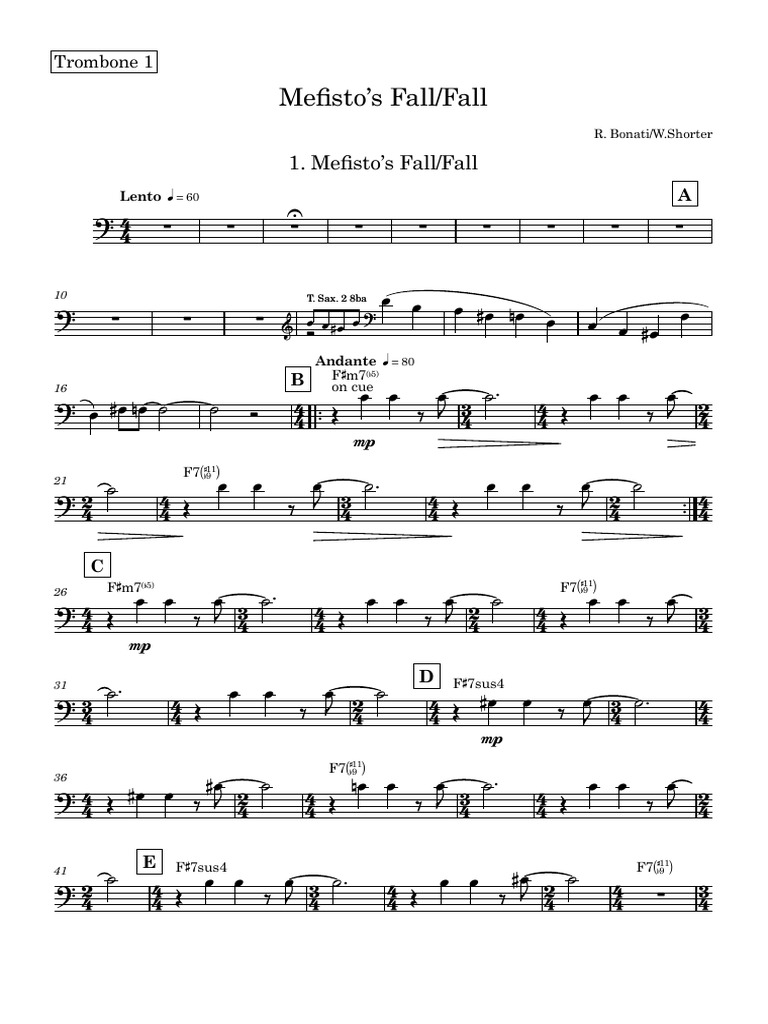 11 - Trombone 1 Mefisto's Fall-Fall | PDF