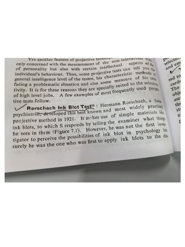 Rorshach and TAT Test | PDF
