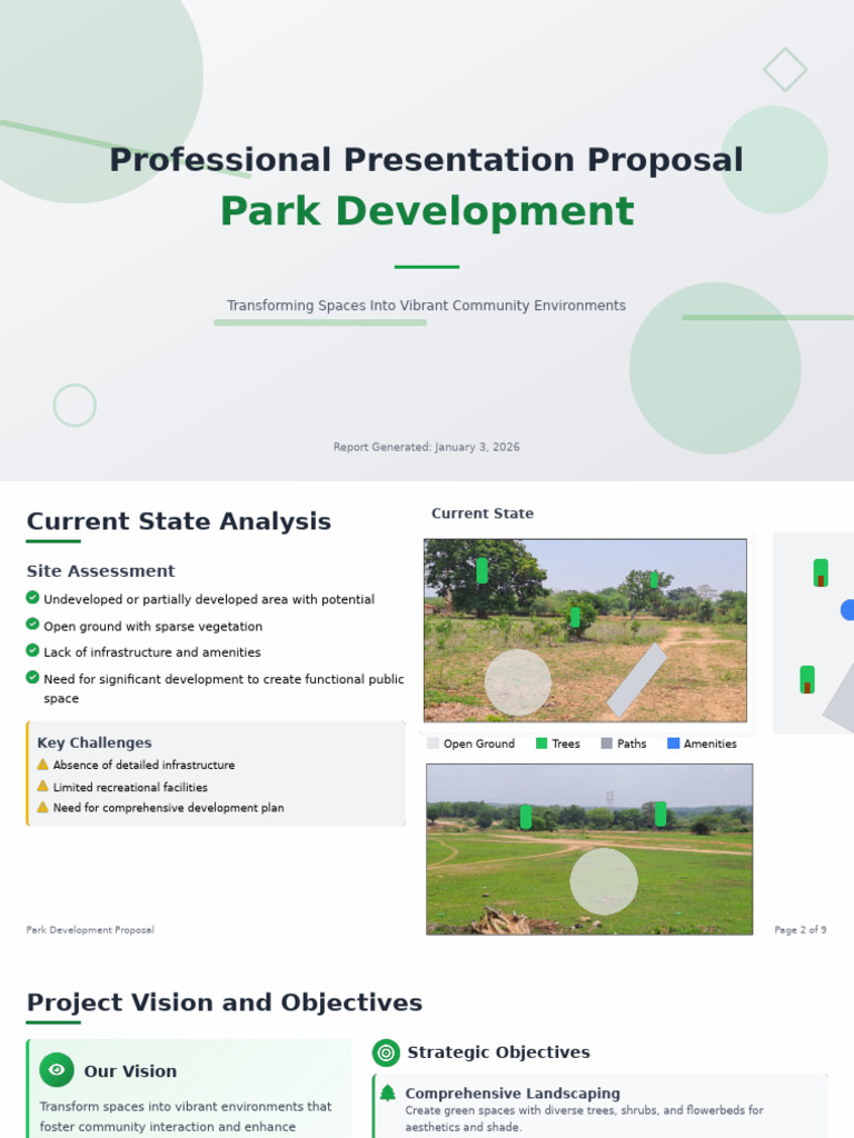 Community Park Development Proposal | PDF | Parks | Infrastructure