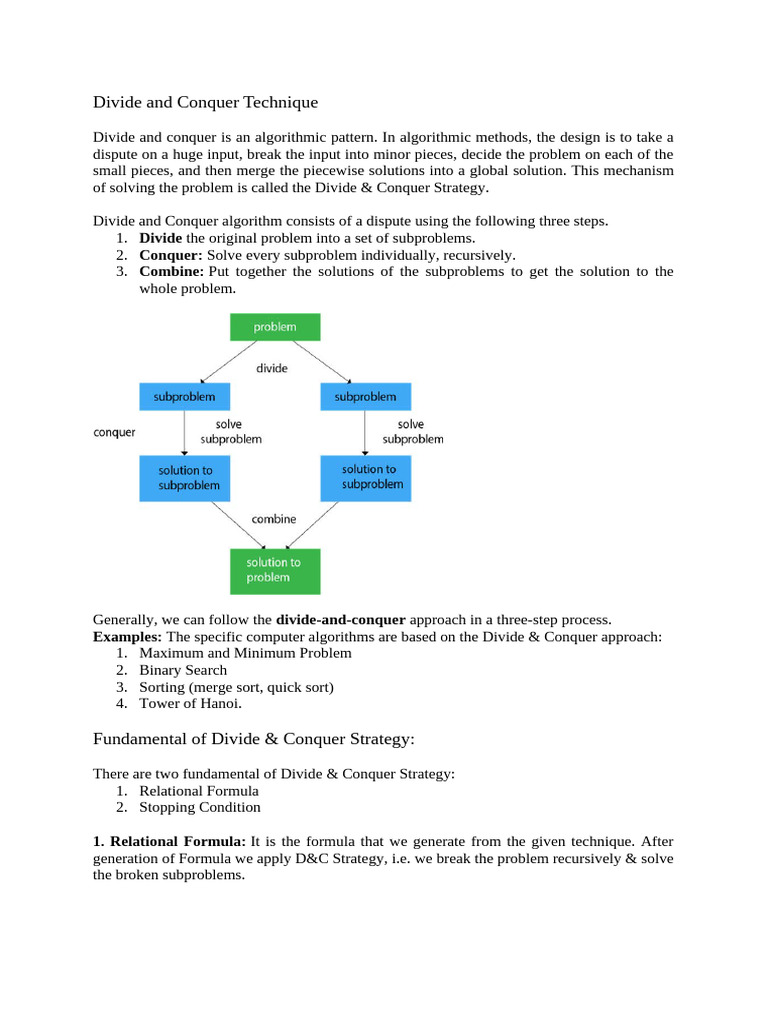 Divide and Conquer Algorithms Explained | PDF | Computer Programming ...