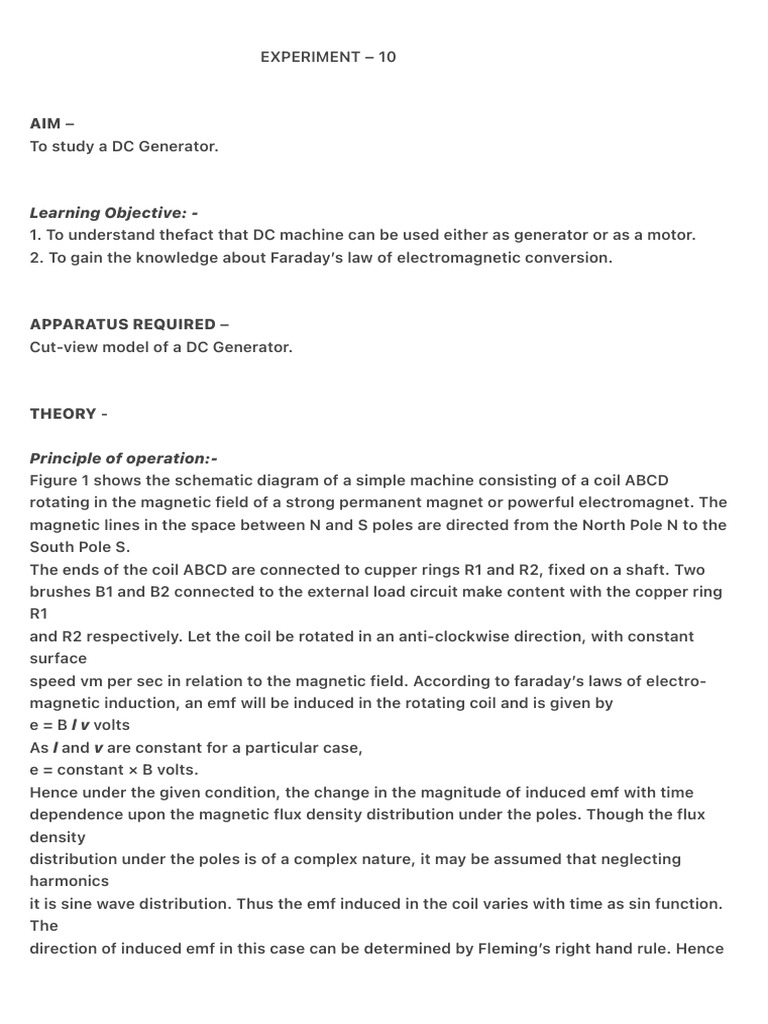 Experiment - 10 - 251121 - 141500 | PDF | Electromagnetic Induction ...