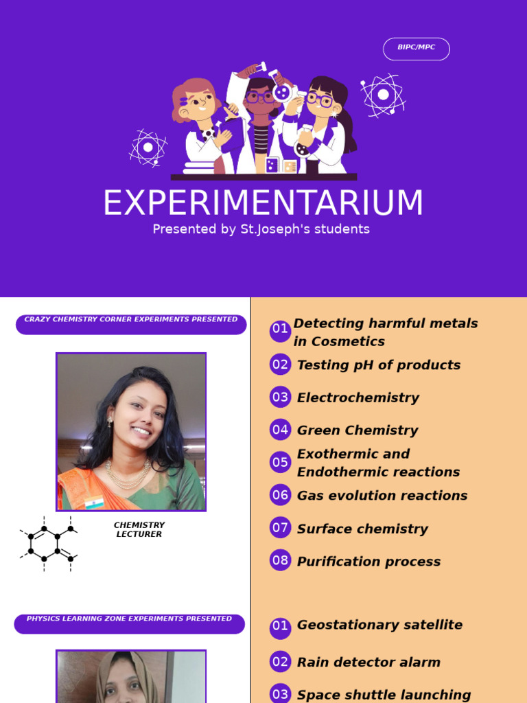 Chemistry and Physics Experiments Overview | PDF