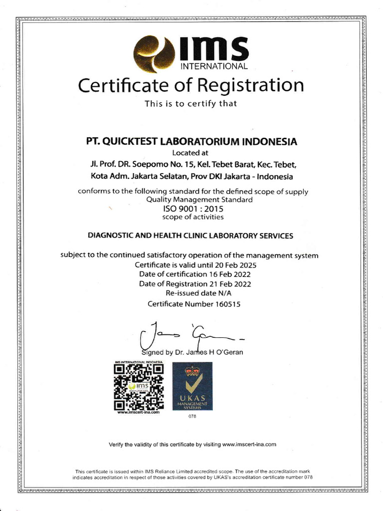 ISO 9001:2015 Certification for Lab Services | PDF