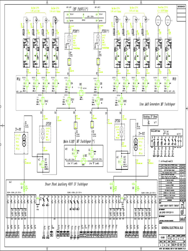 General Electrical Single Line Diagram | PDF