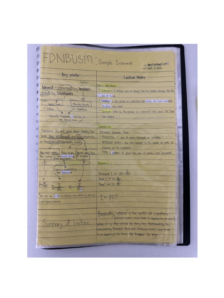 Fdnbusm k53 Exercise 1 (Term Notes) Adrales JV T | PDF