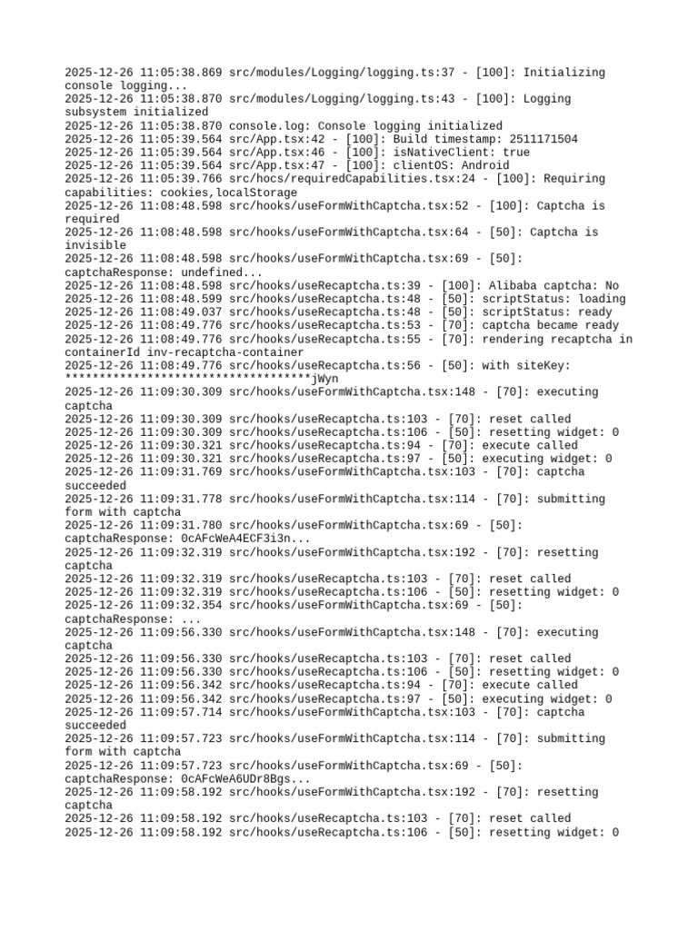 Logging and Captcha Execution Logs | PDF | Computing | Alphabet Inc.