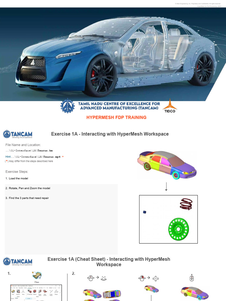 HyperMesh 2023 Training Exercises | PDF | Euclidean Vector | Computer ...