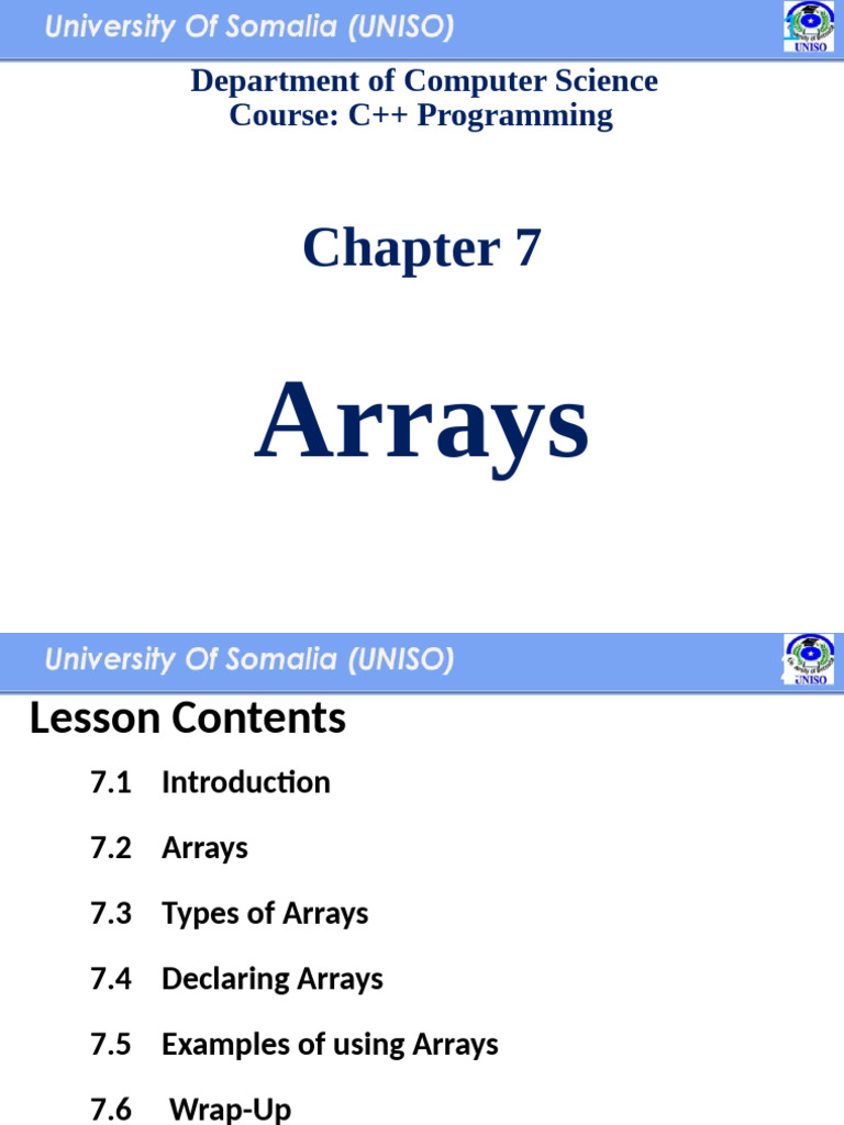 C++ Arrays: Declaration & Types Guide | PDF | Information Retrieval ...