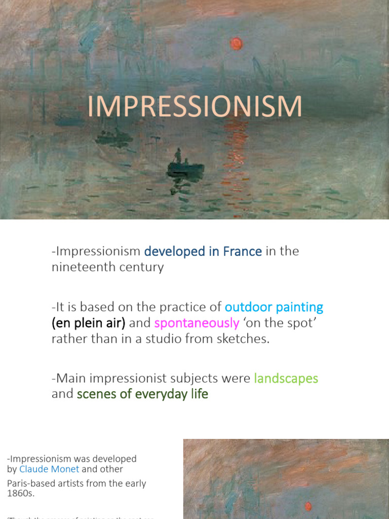 13.02.24 Impressionism Taylor | PDF