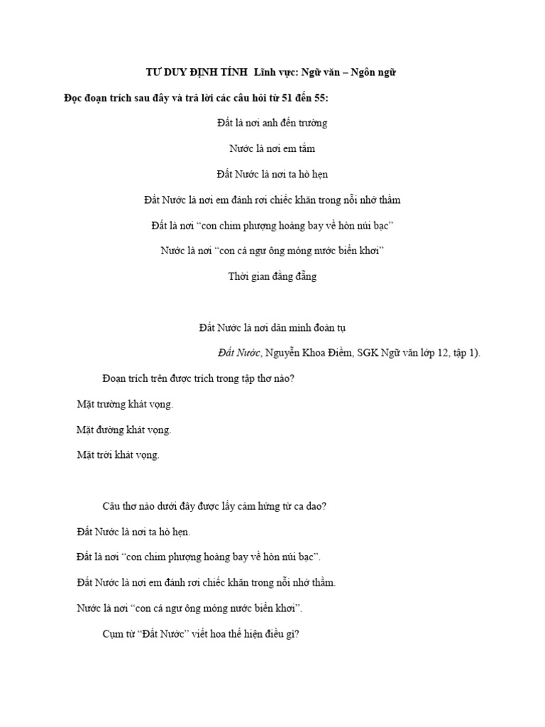 Ha Noi de On Thi Phan Dinh Tinh 12 | PDF