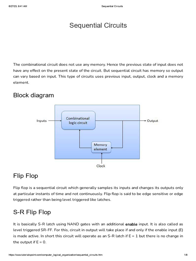 Understanding Sequential Circuits | PDF | Electrical Circuits ...