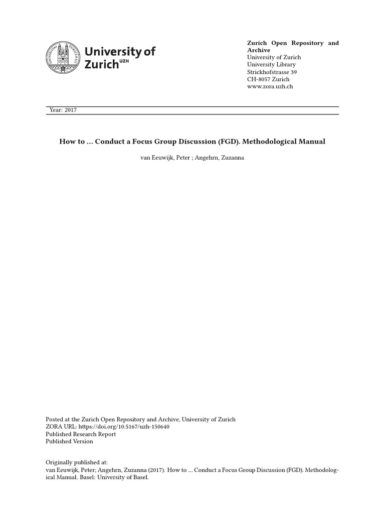 Focus Group Discussion Methodology Guide | PDF | Focus Group ...