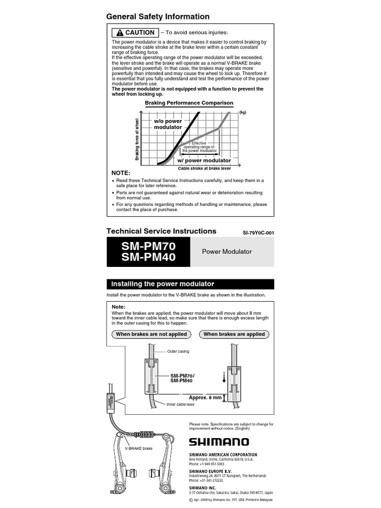 Shimano SM-PM70 40 Eng Online | PDF